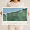 Porter, New York map print, 12" x 18" Archival Matte Print mockup