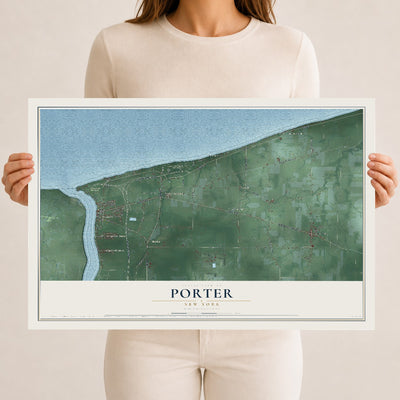 Porter, New York map print, 12" x 18" Archival Matte Print mockup