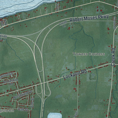 Close-up 2 of the Porter, New York map artwork