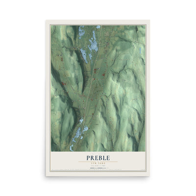 Preble, New York map print, 12" x 18" Archival Matte Print mockup