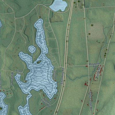 Close-up 1 of the Preble, New York map artwork