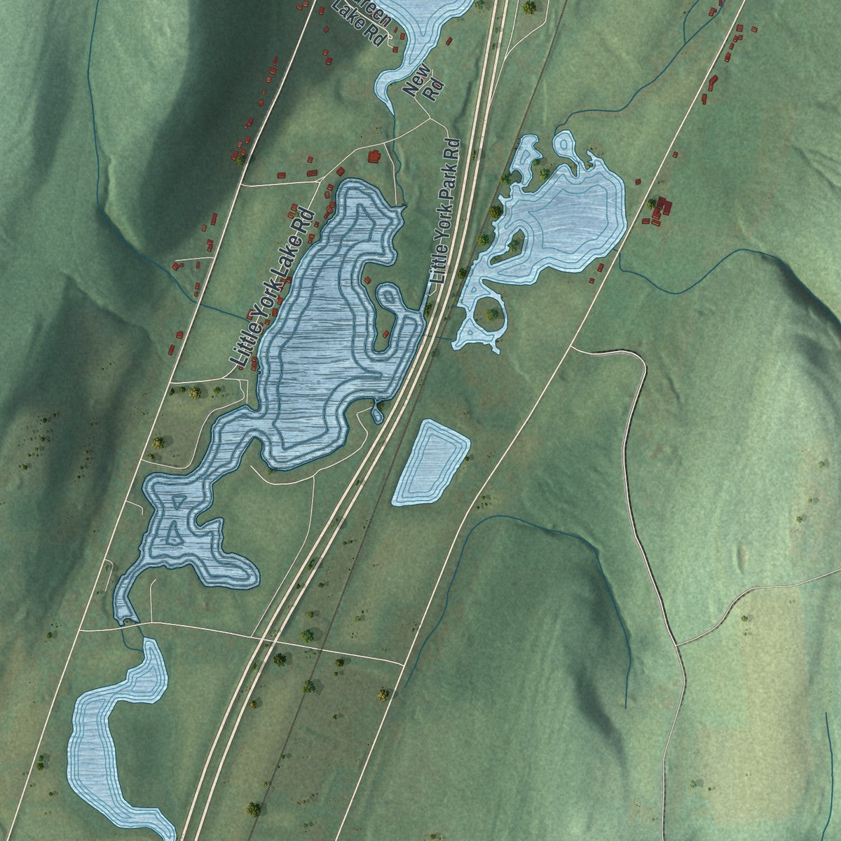 Close-up 2 of the Preble, New York map artwork