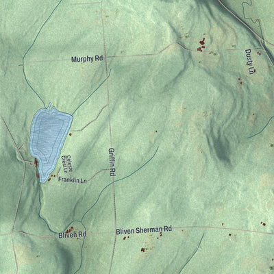Close-up 2 of the Preston, New York map artwork