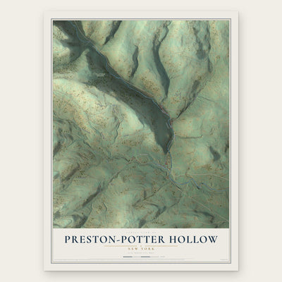 Preston-Potter Hollow, New York map print, the full design