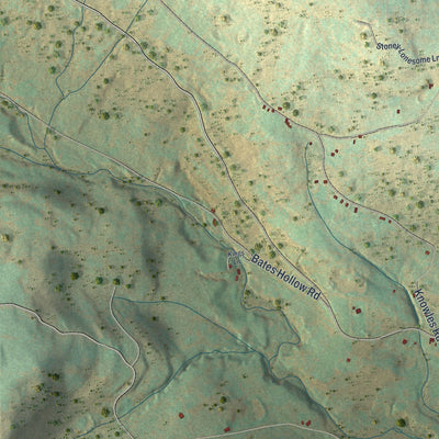 Close-up of the map of Preston-Potter Hollow, New York print showing street and building detail