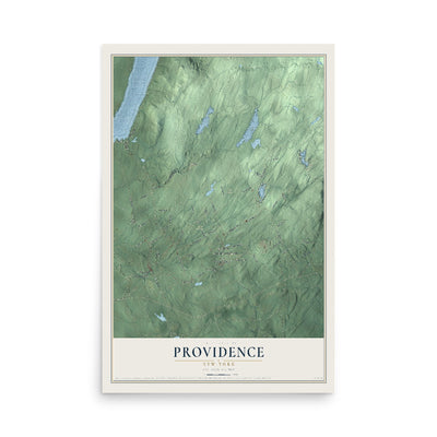 Providence, New York map print, 12" x 18" Archival Matte Print mockup
