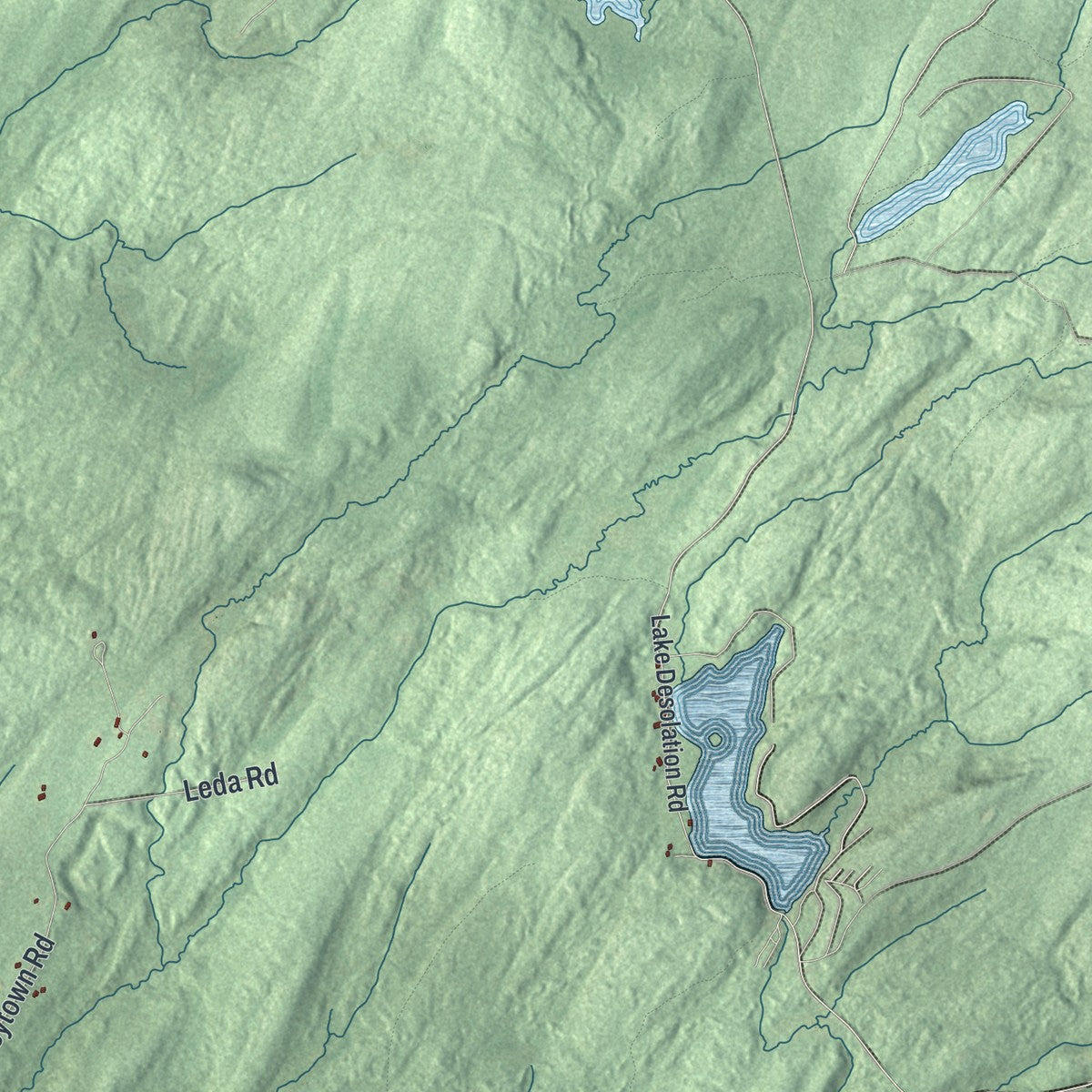 Close-up 1 of the Providence, New York map artwork