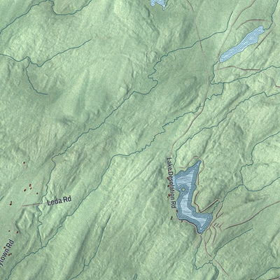 Close-up 1 of the Providence, New York map artwork