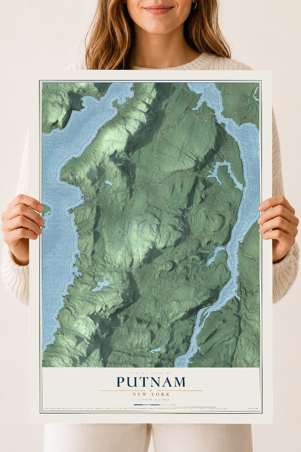 Putnam, New York map print, 18" x 24" Archival Matte Print mockup
