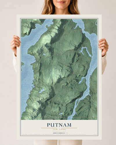 Putnam, New York map print, 24" x 36" Archival Matte Print mockup