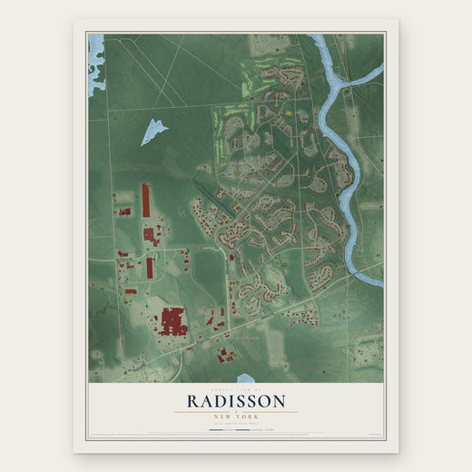 Radisson, New York map print, the full design