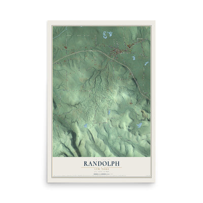 Randolph, New York map print, 12" x 18" Archival Matte Print mockup