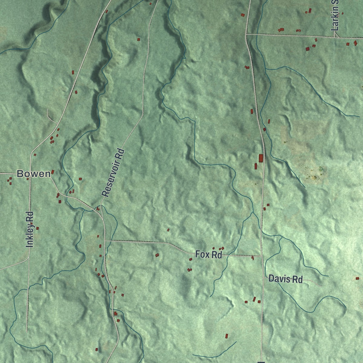 Close-up 1 of the Randolph, New York map artwork