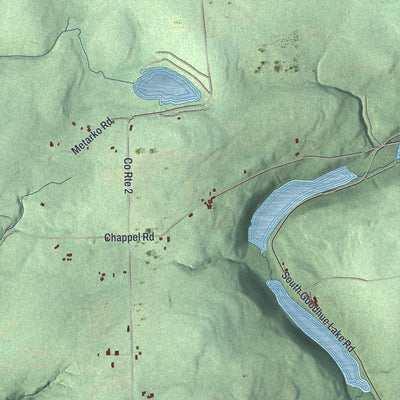 Close-up 1 of the Rathbone, New York map artwork