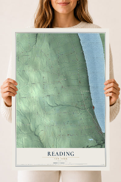 Reading, New York map print, 18" x 24" Archival Matte Print mockup