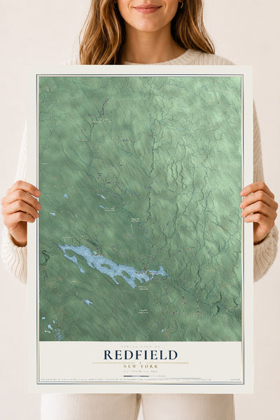 Redfield, New York map print, 18" x 24" Archival Matte Print mockup