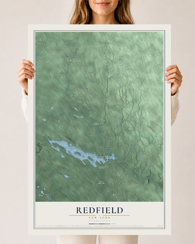Redfield, New York map print, 24" x 36" Archival Matte Print mockup