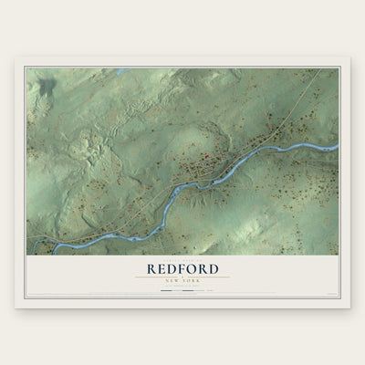 Redford, New York map print, the full design