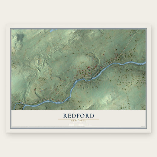 Redford, New York map print, the full design