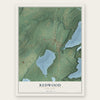 Redwood, New York map print, the full design