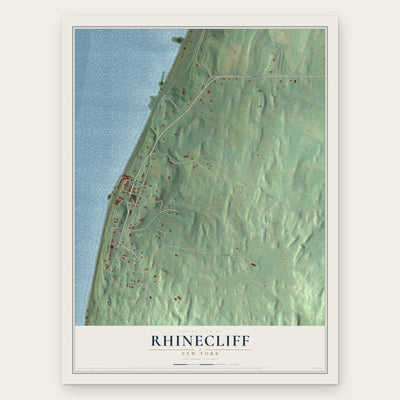 Rhinecliff, New York map print, the full design