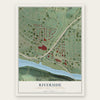Riverside, New York map print, the full design