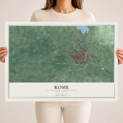 Rome, New York map print, 18" x 24" Archival Matte Print mockup
