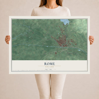 Rome, New York map print, 24" x 36" Archival Matte Print mockup