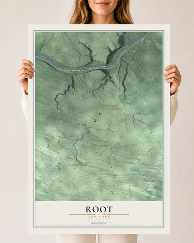 Root, New York map print, 24" x 36" Archival Matte Print mockup