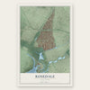 Rosedale, New York map print, the full design
