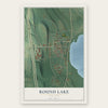 Round Lake, New York map print, the full design
