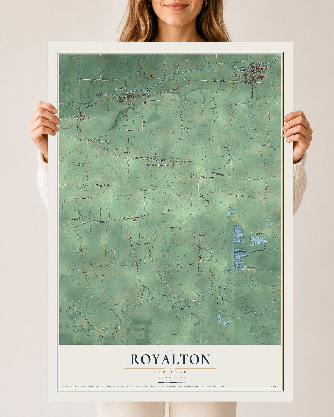 Royalton, New York map print, 24" x 36" Archival Matte Print mockup