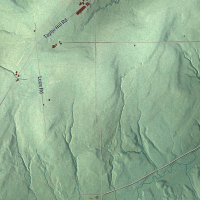 Close-up 2 of the Rushford, New York map artwork