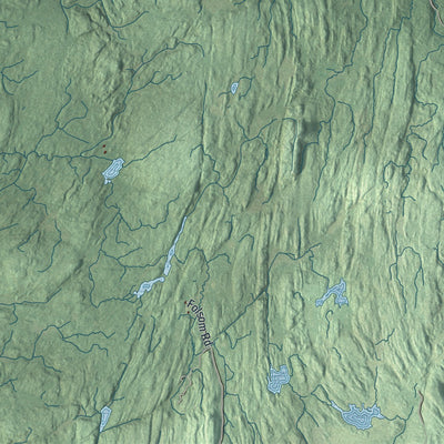 Close-up 1 of the Russell, New York map artwork