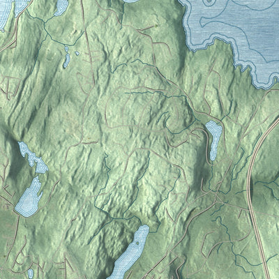 Second close-up of the map of the Town of Rye, Westchester County, New York print showing more streets and buildings