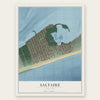 Saltaire, New York map print, the full design