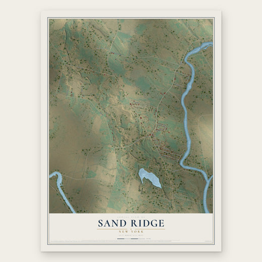 Sand Ridge, New York map print, the full design