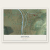 Savona, New York map print, the full design