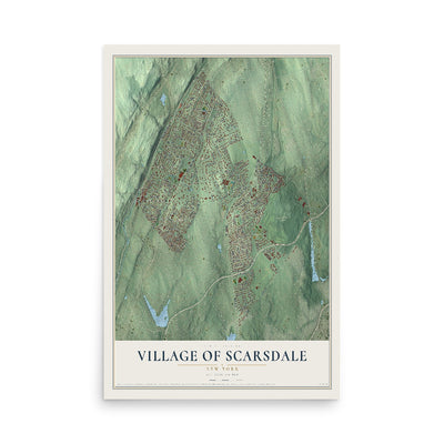 Scarsdale, New York map print, 12" x 18" Archival Matte Print mockup
