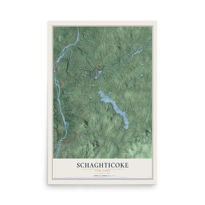 Schaghticoke, New York map print, 12" x 18" Archival Matte Print mockup