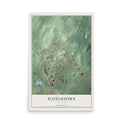 Scotchtown, New York map print, 12" x 18" Archival Matte Print mockup