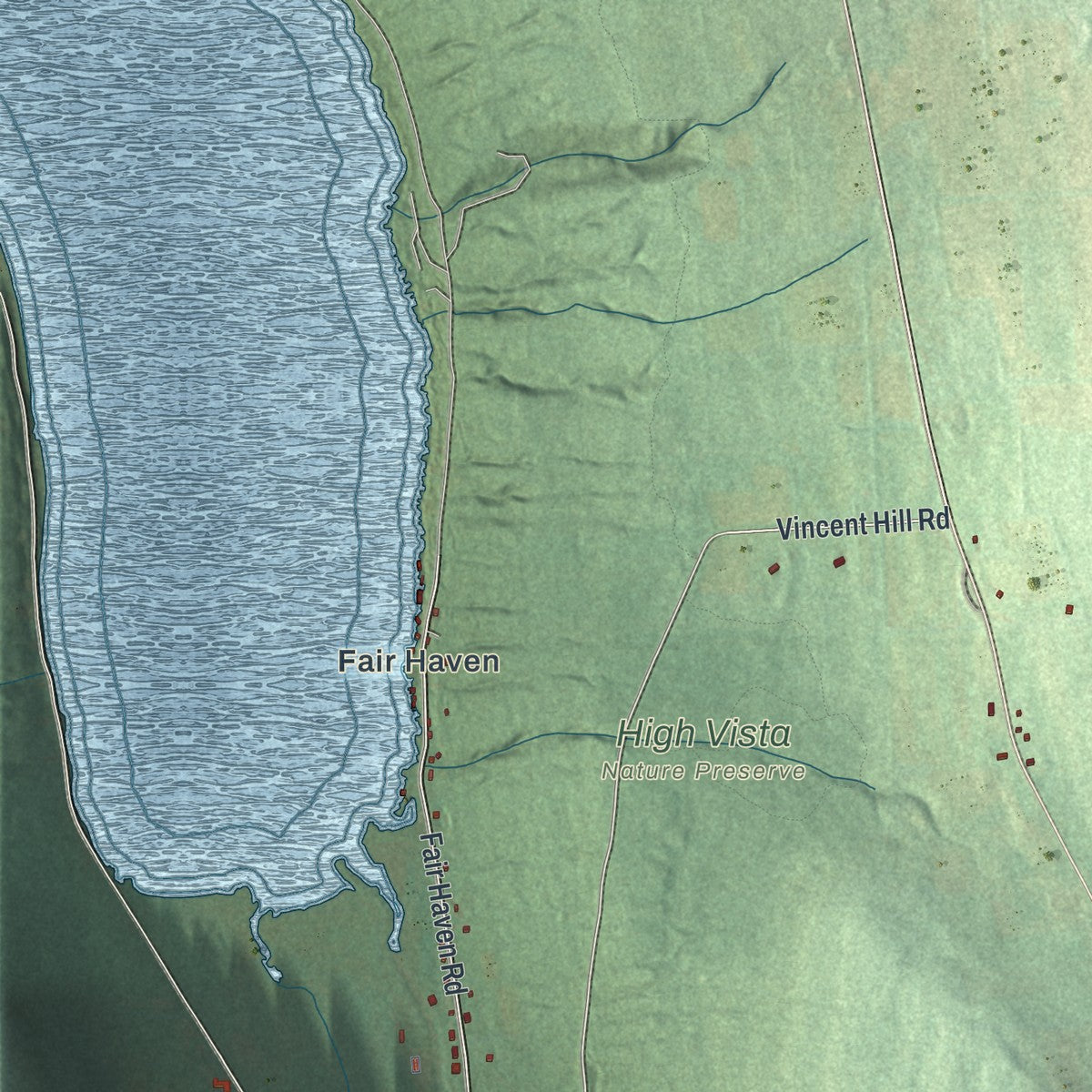 Close-up 1 of the Scott, New York map artwork