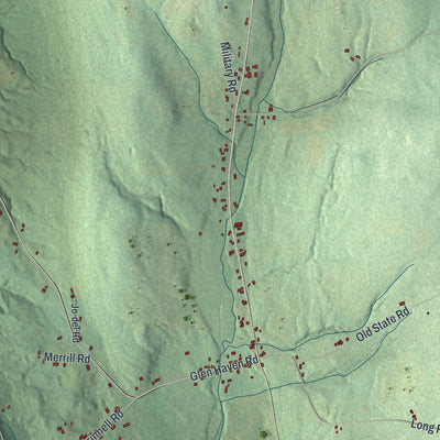 Close-up 2 of the Scott, New York map artwork
