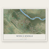 Seneca Knolls, New York map print, the full design