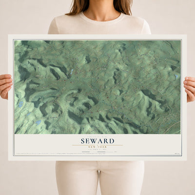 Seward, New York map print, 18" x 24" Archival Matte Print mockup
