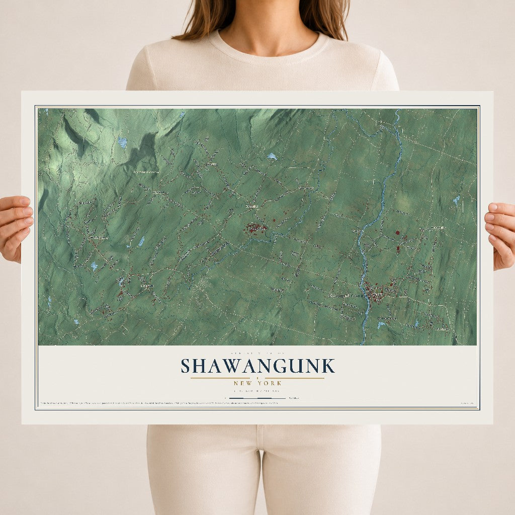Shawangunk, New York map print, 18" x 24" Archival Matte Print mockup
