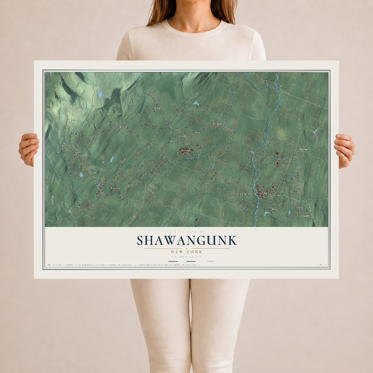 Shawangunk, New York map print, 24" x 36" Archival Matte Print mockup