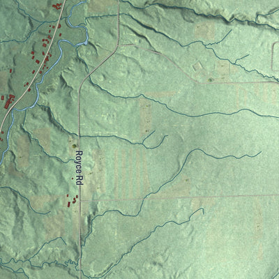 Close-up 1 of the Sheldon, New York map artwork