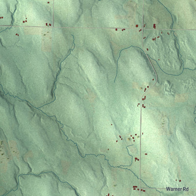 Close-up 2 of the Sherman, New York map artwork