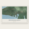 Shinnecock Hills, New York map print, the full design
